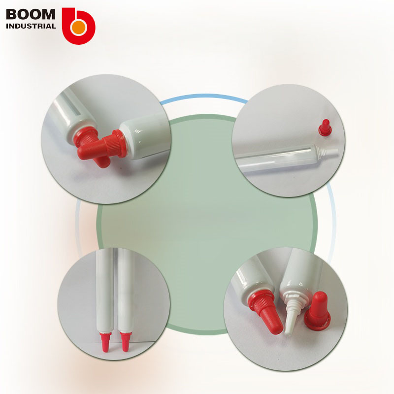 Aluminum-plastic material 19 tube diameter 20 grams offset stamping silver process with environmental protection locking cap