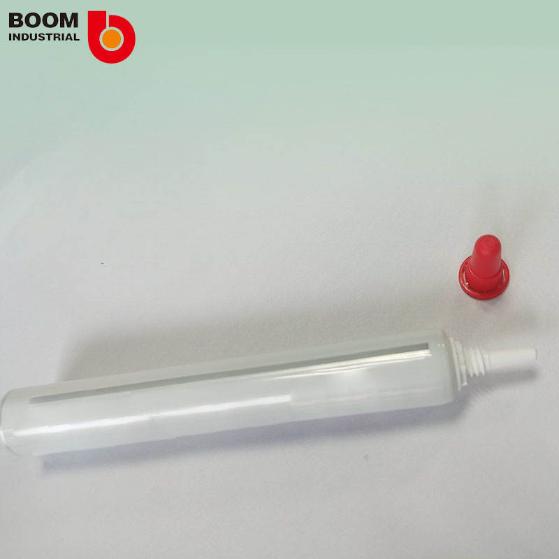 Aluminum-plastic material 19 tube diameter 20 grams offset stamping silver process with environmental protection locking cap