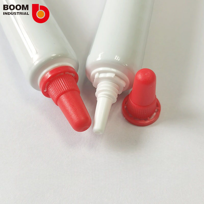 Aluminum-plastic material 19 tube diameter 20 grams offset stamping silver process with environmental protection locking cap