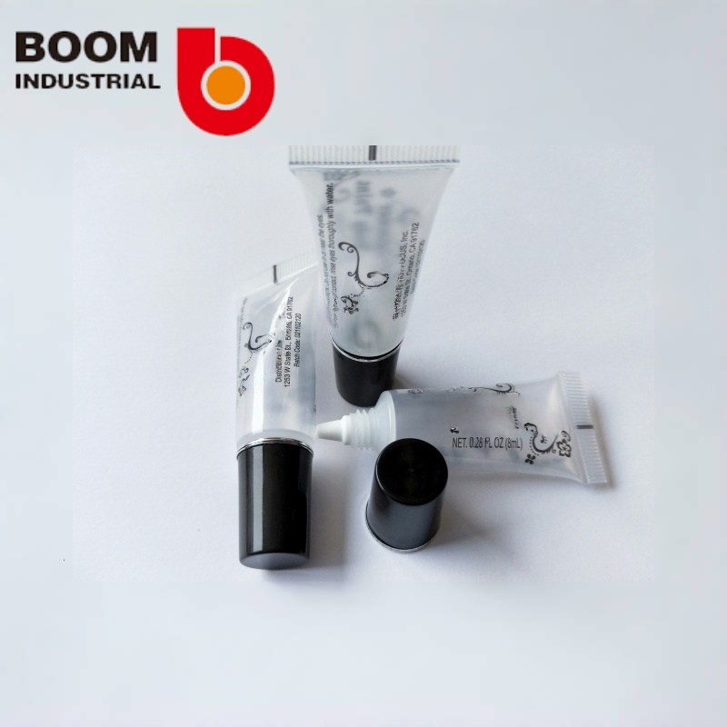 19 Diameter Transparent Tube with Silver Stamped Double Tall Cap