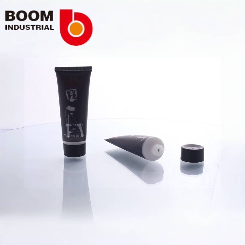 30mm diameter transparent tube, screen printing + hot stamping, black matte twist cap