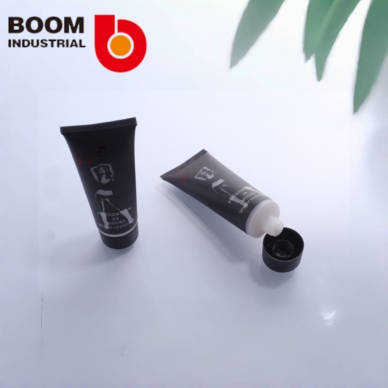 30mm diameter transparent tube, screen printing + hot stamping, black matte twist cap