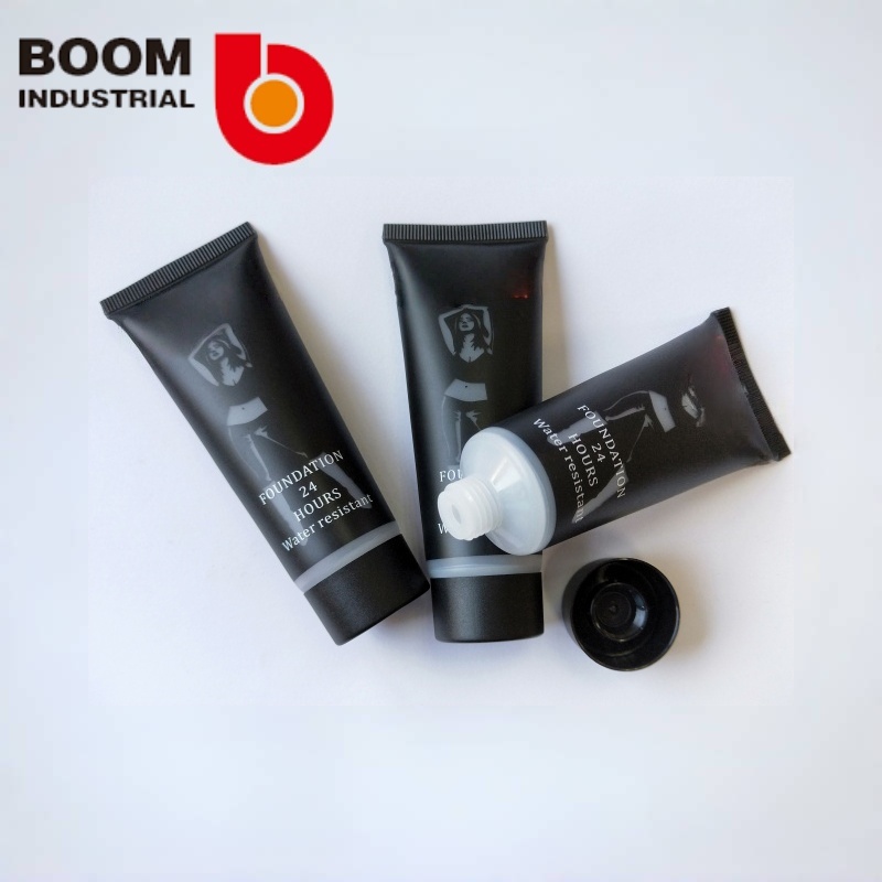 30mm diameter transparent tube, screen printing + hot stamping, black matte twist cap