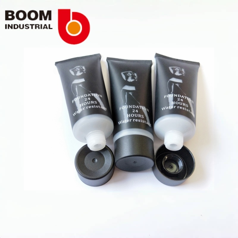 30mm diameter transparent tube, screen printing + hot stamping, black matte twist cap