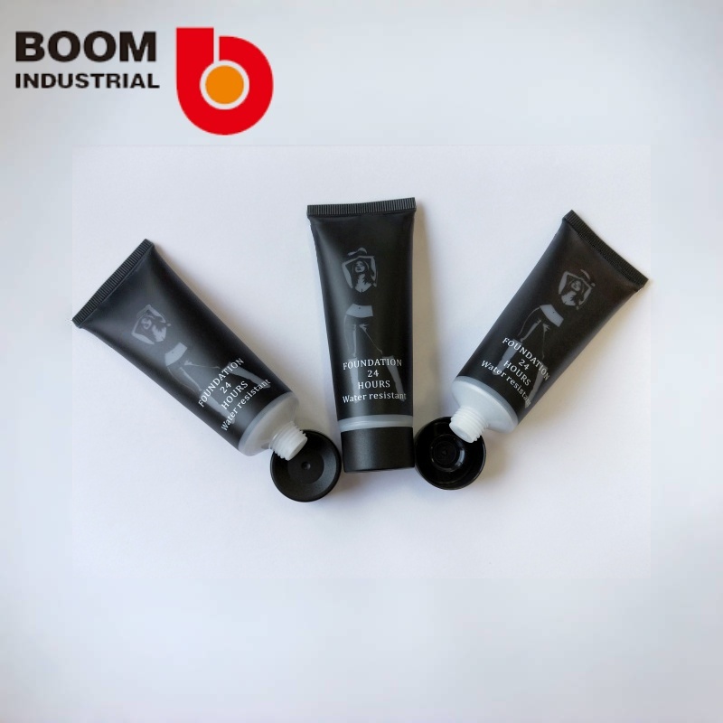 30mm diameter transparent tube, screen printing + hot stamping, black matte twist cap