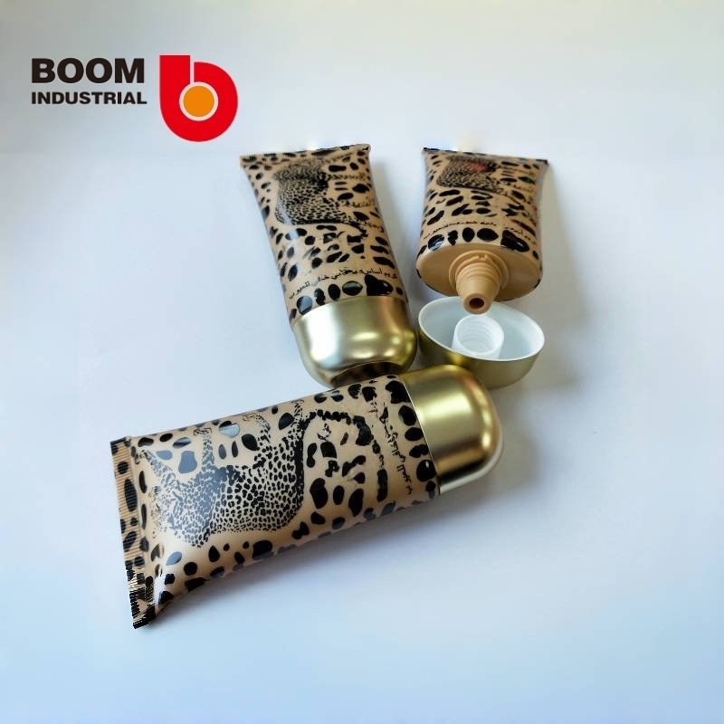 35mm diameter oval tube with silk screen printing and electroplated gold-colored edge cap