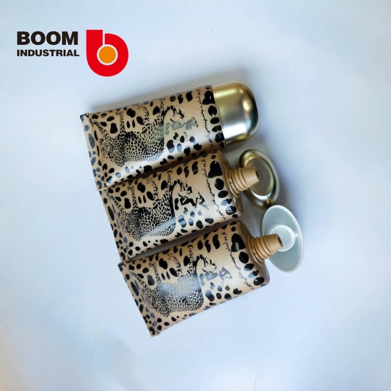 35mm diameter oval tube with silk screen printing and electroplated gold-colored edge cap