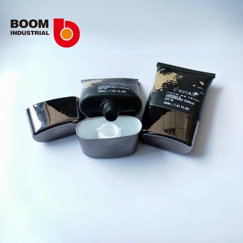 35 oversized black tube, silk screen printing, with electroplated flat cap