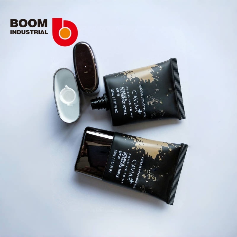 35 oversized black tube, silk screen printing, with electroplated flat cap