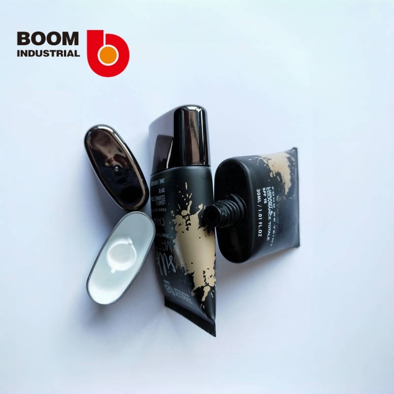 35 oversized black tube, silk screen printing, with electroplated flat cap