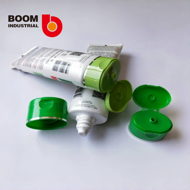 40mm diameter oval tube with offset printing + hot stamping, gradient color, and semi-transparent color-matched screw cap