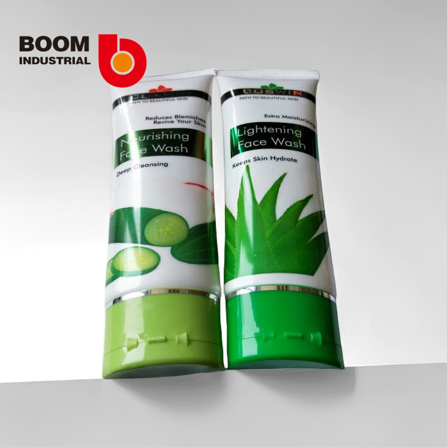 40mm diameter oval tube with offset printing + hot stamping, gradient color, and semi-transparent color-matched screw cap