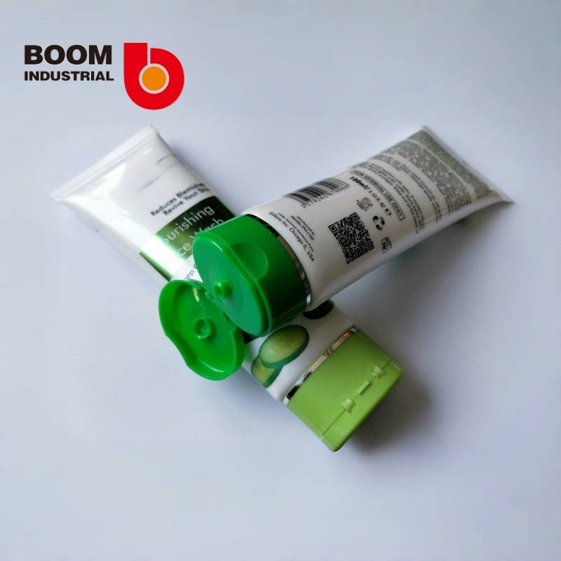 40mm diameter oval tube with offset printing + hot stamping, gradient color, and semi-transparent color-matched screw cap