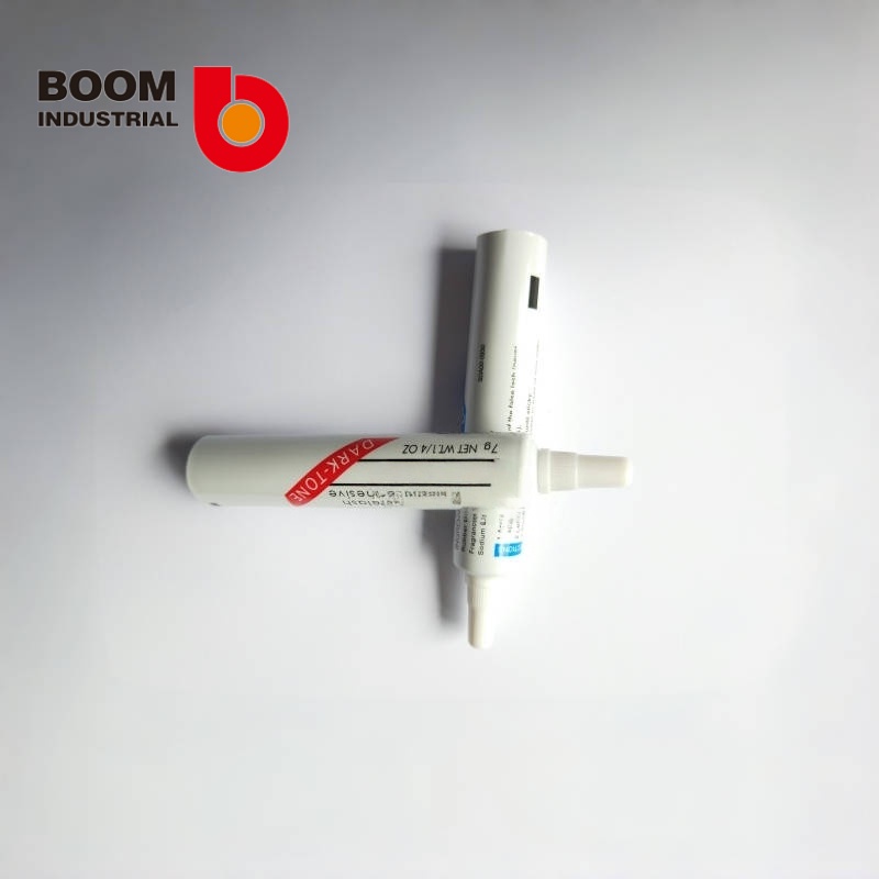 D16 250um White Sheet Offset Varnish Sharp Nose Closed End Tube Shoulder with Bullet Caps