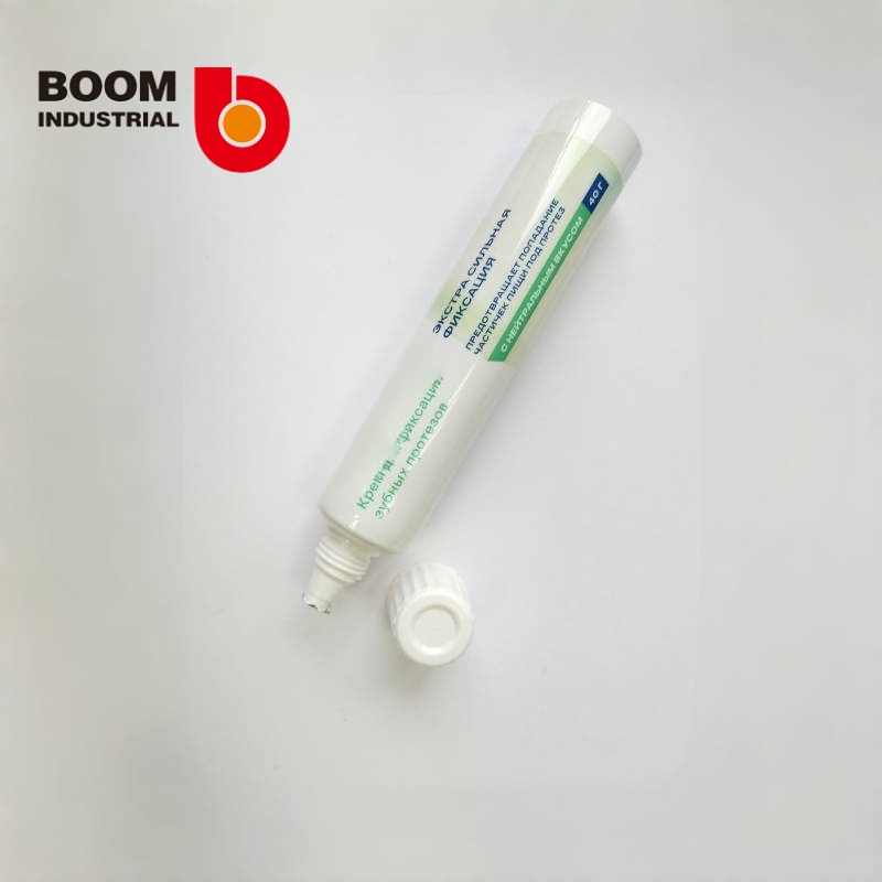 D25 250um white sheet material  Offset printing Glossy varnish Pointed spout Shoulder Striped screw cap