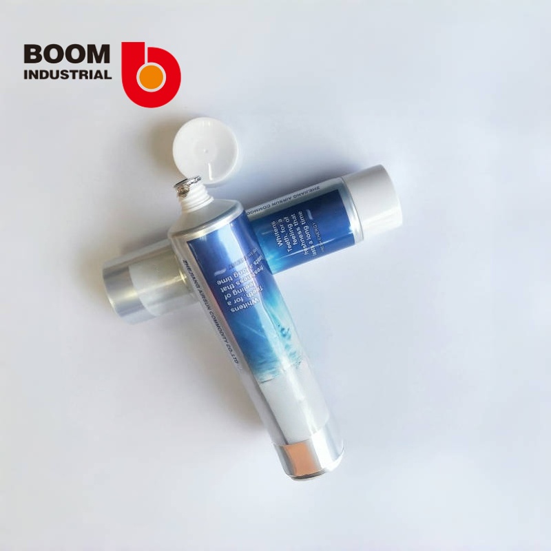 D35 aluminum-plastic composite flexible tube 250um silver foil sheet offset printing glossy varnish glossy screw cap