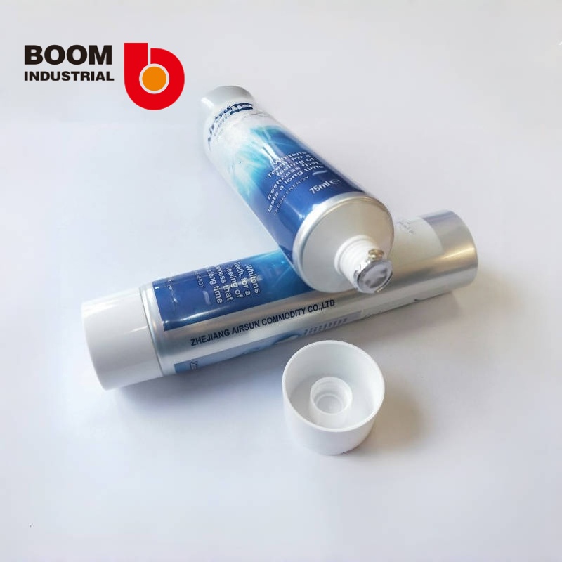 D35 aluminum-plastic composite flexible tube 250um silver foil sheet offset printing glossy varnish glossy screw cap