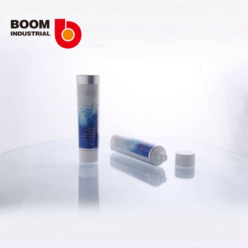 D35 aluminum-plastic composite flexible tube 250um silver foil sheet offset printing glossy varnish glossy screw cap